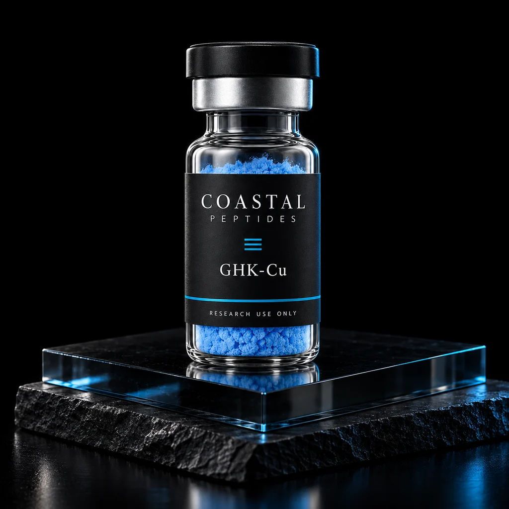 Coastal Peptides GHK-Cu vial packaging concept